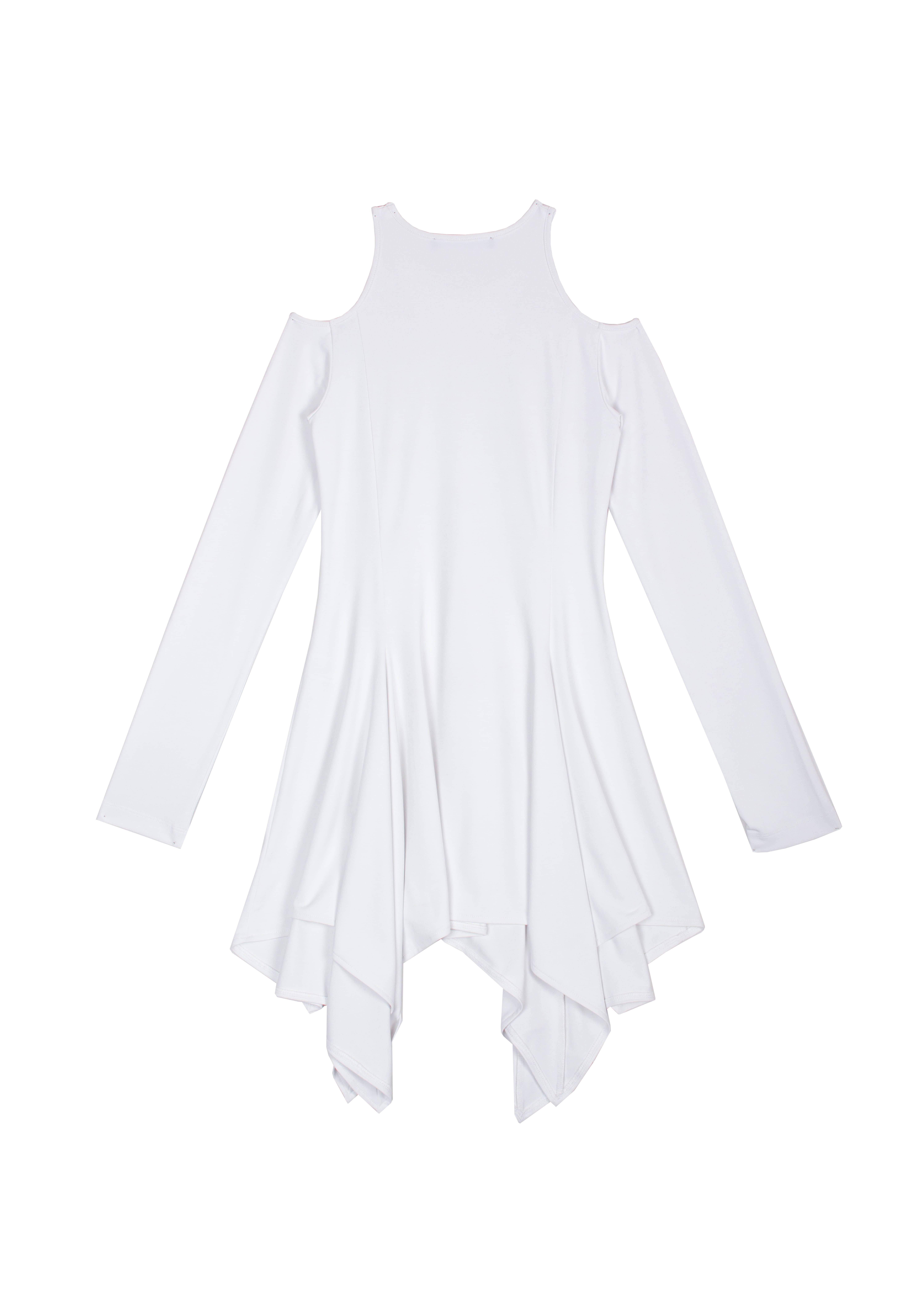 Open Shoulder Dress (White)